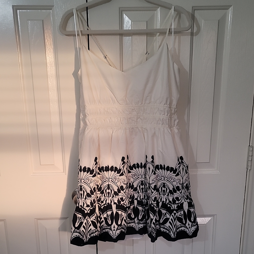 Anthropologie Monochrome Floral Dress